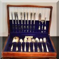 K06. Community "Milady" silverplate flatware set in box. 51 pieces. 